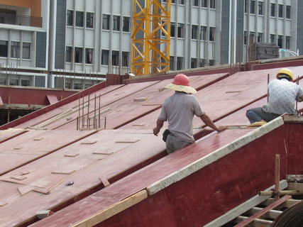 建筑模板搭建現場(chǎng)